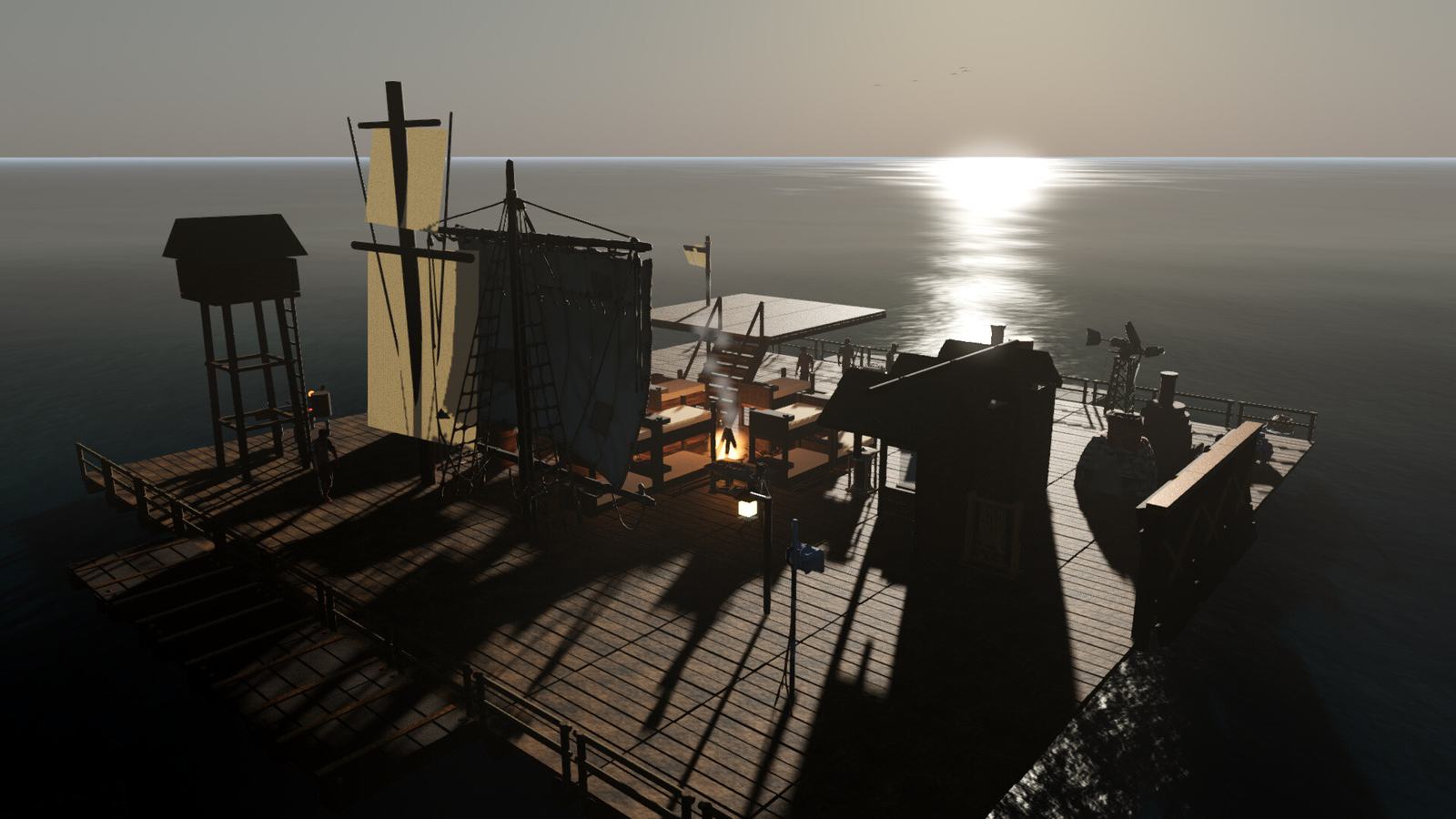 Tidewrack — co-op raft survival key art